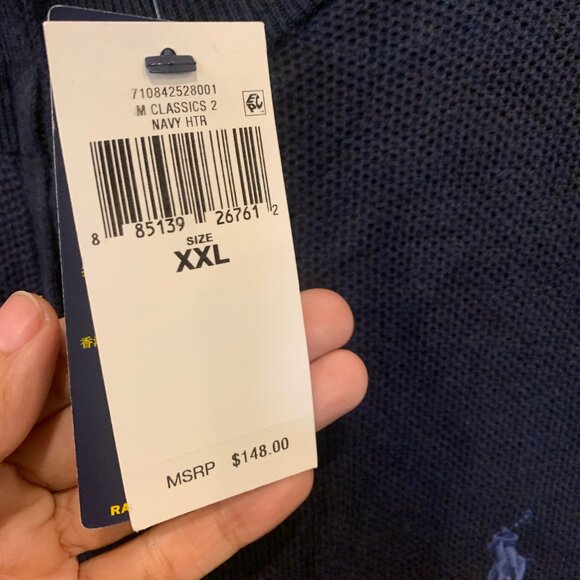 Mens Polo Ralph Lauren Mesh Knit Classics Cotton Sweater Size XXL NWT -B4 - Picture 3 of 7